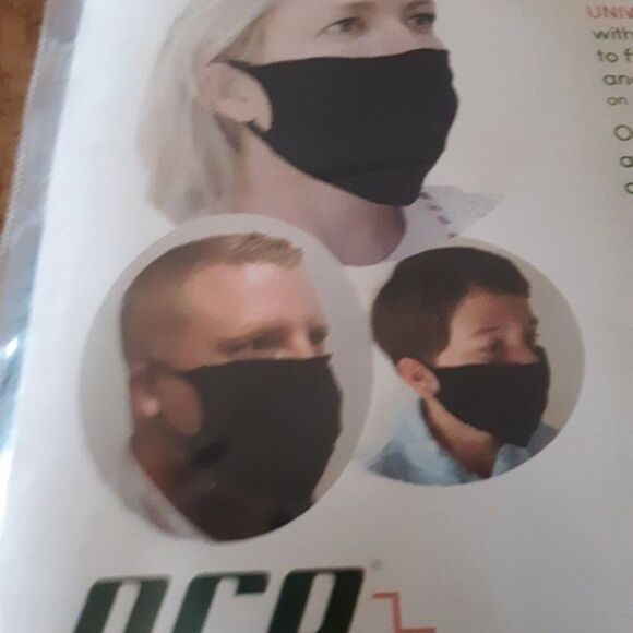 Face Masks 3 pack for face coverings unisex pack reusable nonsurgical black - Picture 8 of 14